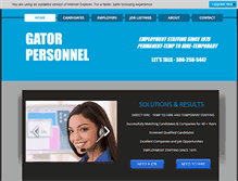 Tablet Screenshot of gatorpersonnel.com